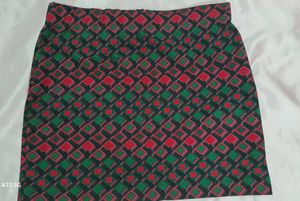 Patterned Mini Skirt