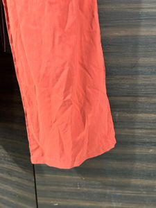 Rust Off-Shoulder Jumpsuit