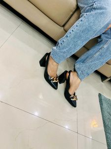 Carlton London Black Bock Heels