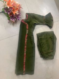 Stylish Green Suit With Pant/ Plazo