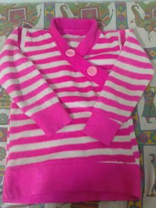Striped Pink & White Sweater