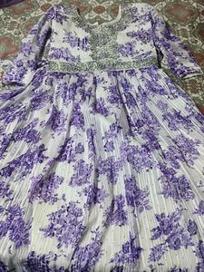 Floral Print Ethnic Gown