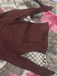 Brown Long Sleeve Top