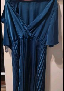 Elegant Teal Pleated Dress bought in Australia