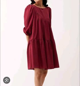 Maroon Casual Dress
