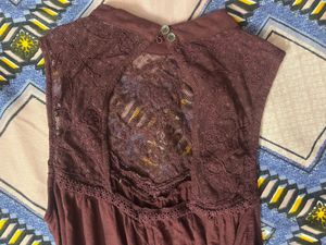 Burgundy Lace American Eagle Top