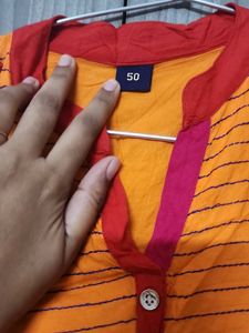 Orange Kurti Set