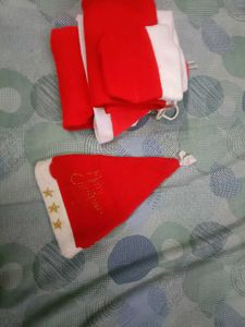 Beautiful Santa Dress With Caps For 2-4 Years Kids