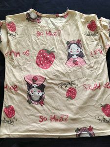 Cute Cartoon Print Tee - 40