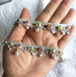 Pure Silver Anklet with Bells