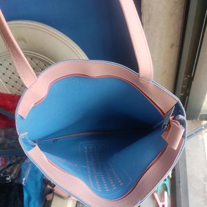 PINK HANDBAG/TOTE BAG//