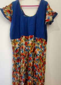 Floral Print Anarkali kurta