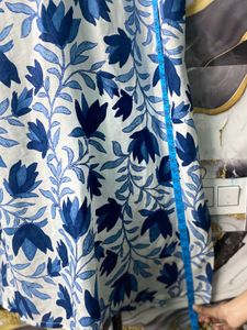 Floral Blue Kurta Set For Women