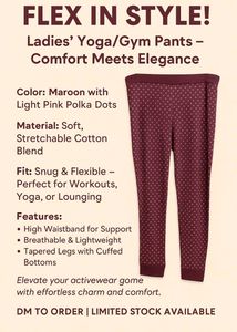 Maroon Polk Dot Jegging/ Yoga Pants