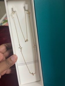 Authentic 18 CRT Gold Heartbeat Necklace