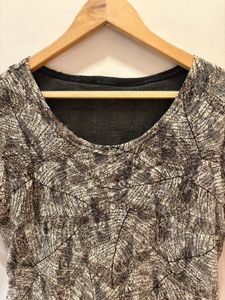 Beautiful Brown Mesh Top