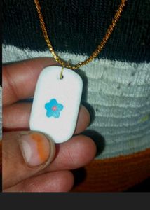 Cute Flower stone Pendant Necklace