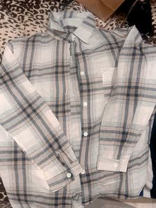 Beige Checked Shirt