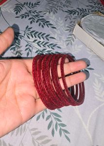 Red Glitter Bangles size 2"8 inch