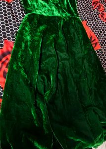 Emerald Green Velvet Dress