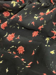 Floral Cute Black Top