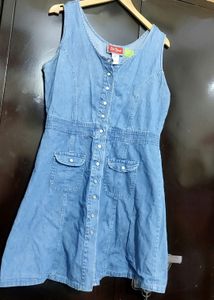 Light Blue Denim Dress For Girl Or Woman 36 Bust