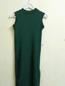 Green Mock Neck Dress