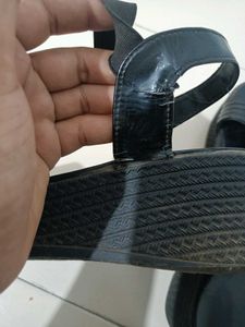 Chic Black Wedge Sandals