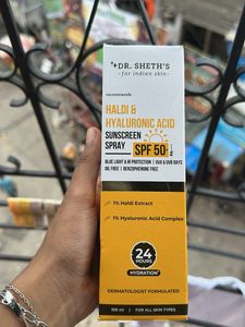 Dr. Sheth's Haldi & Hyaluronic Sunscreen Spray SPF