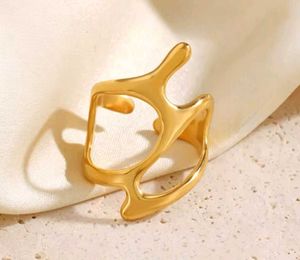 Irregular hollow ring PVD anti tarnish