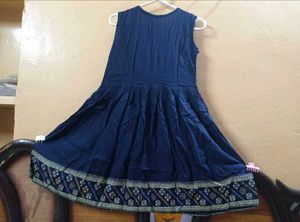 Elegant Navy Blue Embroidered Sharara Set