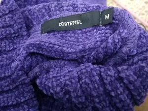 Purple Turtleneck Sleeveless Top