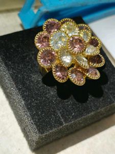 Gemstone Flower Ring