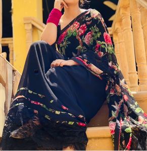 Floral Print Saree