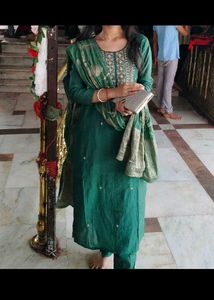 Green Kurti Set