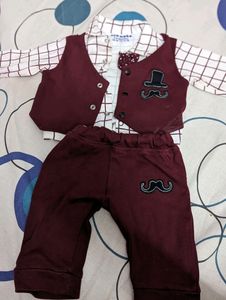 Maroon Colour  Suit Dress For Boys