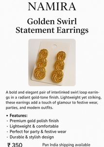 Gold Statement Drop Earrings