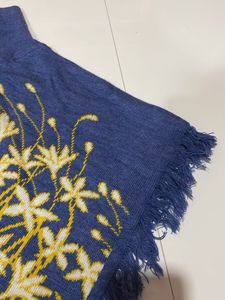 Stylish Blue Poncho For Girls