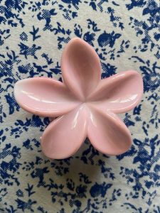 Pink Flower Hair Claw Clip
