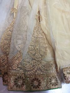 Lehenga Skirt With Jari Work On Net