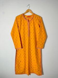 Gold Printed Kurta (Women's)