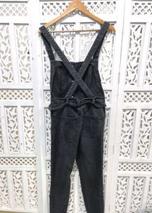 Black Washed Denim Overall C