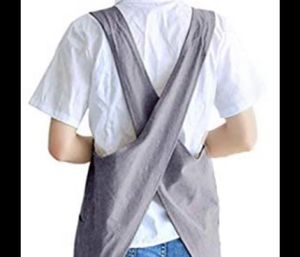 Cotton Cross Back Apron.Size- Free Size