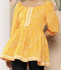 Boho Chic Mustard Floral Dress