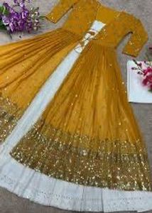 Beautiful Anarkali And Koti Kurta Set Inspo Pic