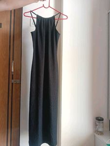 Sleek Black Maxi Dress with price tag shein brand