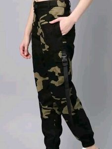Camo Print Cargo Pants