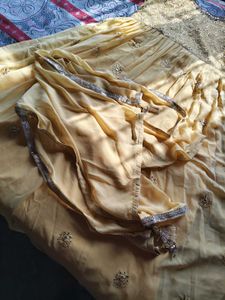 Yellow Gown With Dupatta