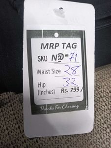 N@71 Size-28 Flared Black Jeans