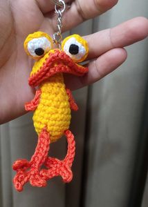 Quirky Crochet Duck Keychain